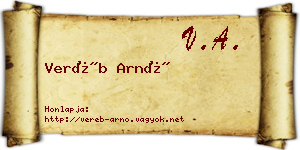 Veréb Arnó névjegykártya